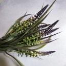 Sztuczna trawa ozdobna z kolorowymi kłosami 39cm - oberżyna