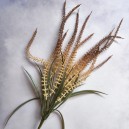 Sztuczna trawa ozdobna z kolorowymi wrzosami 47cm - brąz