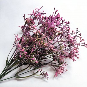 Gałązka - gipsówka, kuleczki, kaszka 34cm - amarant