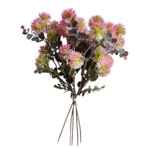 Bukiet eukaliptus i czosnek - 34cm - różowy