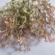 Gałązka - bukiet listki i kwiatuszki 37cm zieleń z łososiem