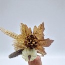 Gałązka jesienna 27cm dynia, szyszka, zboże, liść