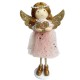 Anioł stojący różowy - 14cm