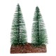 Choinki zielone 10cm - ozdoby na podstawce zestaw 2szt.  SF1242