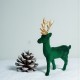 Renifer welurowy, szary, złote poroże - 19cm