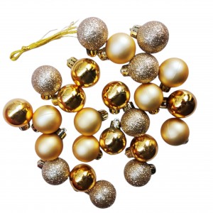 Bombki plastikowe kulki mat/blysk/brokat  3cm/24szt. ZIELEŃ BUTELKOWA