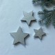 Gwiazdki 3 rozmiary srebrne - 18szt