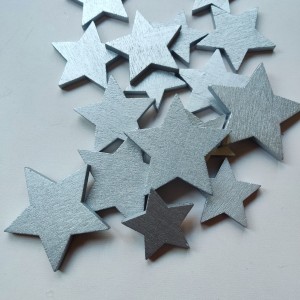 Gwiazdki 3 rozmiary srebrne - 18szt