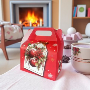 Pudełko składane prezentowe - bombki - 12 szt