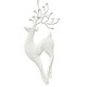 Renifer brokatowy biały zawieszka 14cm