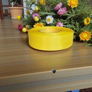 Tasiemka rypsowa żółta 25mm/23mb