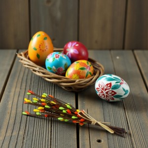 Bazie kolorowe gałązki w pęczku