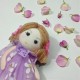 Laleczka wiosenna zawieszka - fioletowa