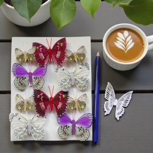 MOTYLKI ozdobne na spinaczu wiosenne