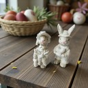 Króliczki gipsowe - para