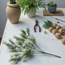 Oset - gałązki w bukiecie 33cm - biały