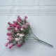 Oset - gałązki w bukiecie 33cm - różowy