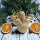 Rajskie jabłuszka oblodzone, oszronione, cukrowe czerwone duże 6cm/6szt. z zawieszką