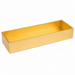 Taca plastikowa prostokątna – baza do stroików Złota 32x10,5x5cm  