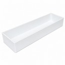 Taca plastikowa prostokątna – baza do stroików Biała 32x10,5x5cm  