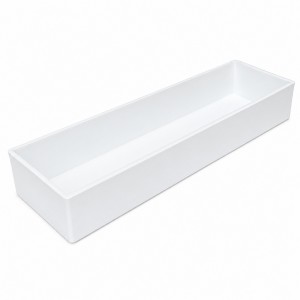 Taca plastikowa prostokątna – baza do stroików Biała 32x10,5x5cm  