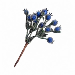 Rajskie jabłuszka oblodzone, oszronione, cukrowe czerwono 2,5cm/12szt. na druciku
