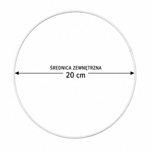 Obręcz metalowa baza do łapaczy snów 30 cm biała