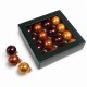 Bombki szklane przydymiony róż BOX 3cm/16szt.