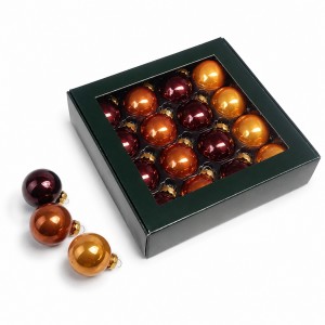 Bombki szklane przydymiony róż BOX 3cm/16szt.