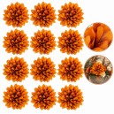 Mini chryzantema POMARAŃCZOWO/BRĄZOWA - główka kwiatowa 10cm zestaw 12szt.