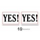 Naklejki na buty "YES"
