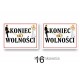 Naklejki na buty "koniec wolności"