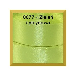 Tasiemka satynowa 12mm kolor 8077 zieleń cytrynowa