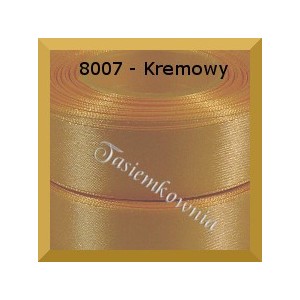 Tasiemka satynowa 6mm kolor 8007 kremowy/ 20szt.
