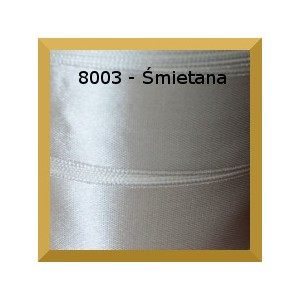 Tasiemka satynowa 25mm kolor 8003 śmietana/ 6szt.