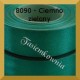 Tasiemka satynowa 25mm kolor 8090 ciemno zielony/ 6szt.