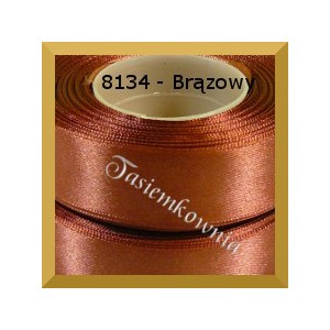 Tasiemka satynowa 25mm kolor 8134 brązowy/ 6szt.